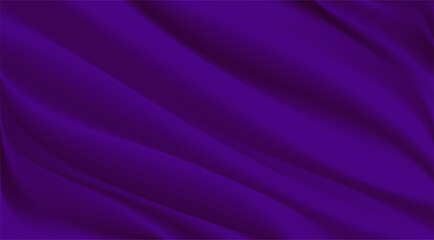 The luxury of purple fabric texture background.Closeup of rippled silk fabric.Abstract  white cloth or liquid wave  vector background.Cloth soft wave. Creases of satin, silk, and cotton.