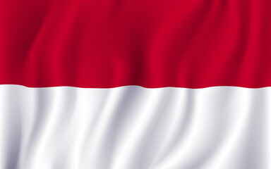 realistic Indonesian red and white flag background