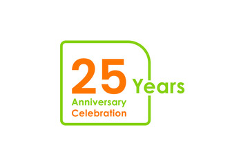 25 years anniversary celebration Vector Template Design Illustration