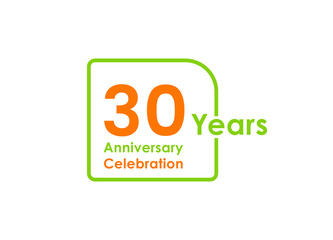 30 years anniversary celebration Vector Template Design Illustration