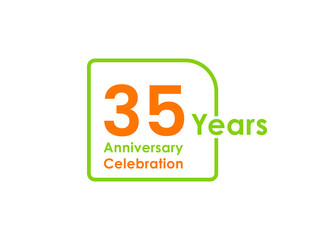 35 years anniversary celebration Vector Template Design Illustration