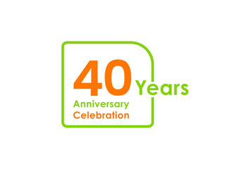 40 years anniversary celebration Vector Template Design Illustration