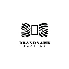 ball of yarn logo concept template icon vector illustration