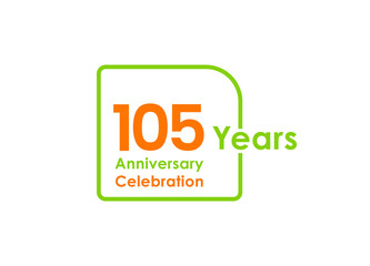 105 years anniversary celebration Vector Template Design Illustration