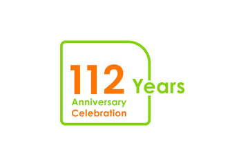 112 years anniversary celebration Vector Template Design Illustration