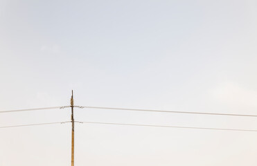 power pole with clear sky