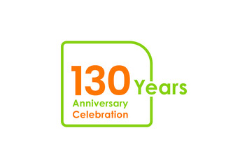 130 years anniversary celebration Vector Template Design Illustration
