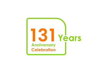 131 years anniversary celebration Vector Template Design Illustration