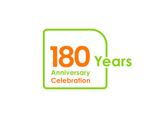 180 years anniversary celebration Vector Template Design Illustration