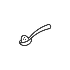 Salt spoon line icon