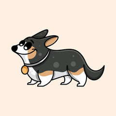 CORGI DOG FOR CHARACTER, ICON, LOGO, STICKER AND ILLUSTRATION