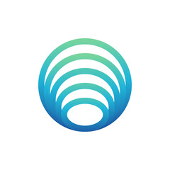 Fototapeta premium logo stylish spherical surface.