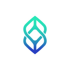 symmetry logo or letter s