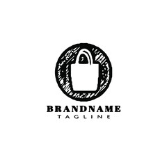 girl bag logo icon cartoon design template beautiful illustration