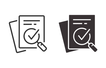 Verification icon on white background. Vector illustration.