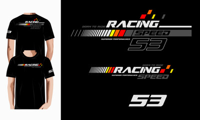  RACING  SPEED  trendy fashionable vector t-shirt and apparel design, typography, print, poster. Global swatches.	
