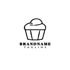 sweet bakery cartoon logo design template icon vector illustration