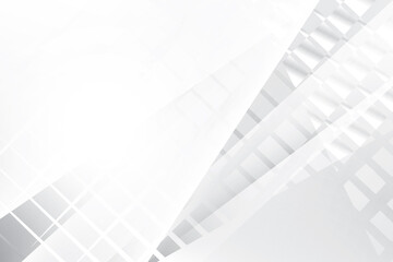 Naklejka premium Abstract white and gray color, modern design background with geometric shape. Vector illustration.
