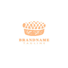 bakery cartoon logo design template icon black illustration