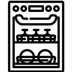 dishwasher line icon