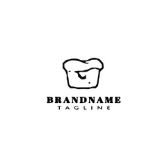 bakery cartoon logo design template icon vector flat