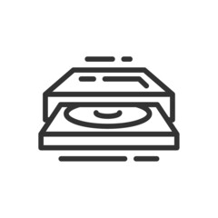 Drive icon in simple one line style isolated on white background. Vector illustration