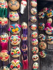 Fototapeta premium a variety of colorful masks
