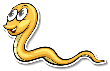 A cute snake cartoon animal sticker