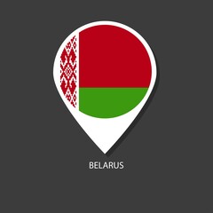 Belarus flag Vector marker with flags.