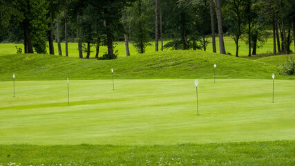 Obraz premium Golf course in the morning