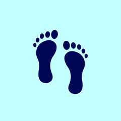 Fototapeta na wymiar footprints logo