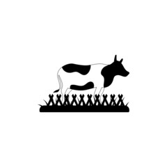 Cow milk icon design template illustration