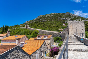The second longest city wall in the world in Ston near Dubrovnik, Croatia