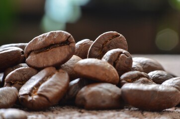 coffee beans on the ground
