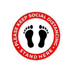 Caution Please Keep Social Distancing