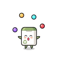 the trash can circus cartoon juggling a ball