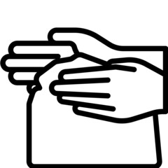 hand towel line icon