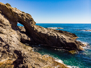 Rocky coast of Villaricos, Almeria Spain