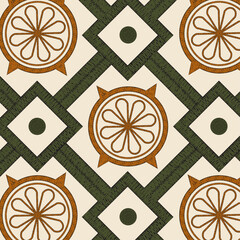 Ancient Geometric Textured Pattern