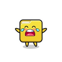 Obraz premium the illustration of crying folder cute baby