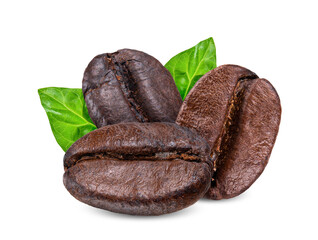 coffe bean isolated on white clipping path