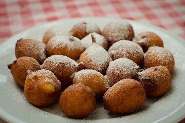 Fritule, little Croatian doughnuts, are a popular sweet fried bakery in Croatia, especially over...