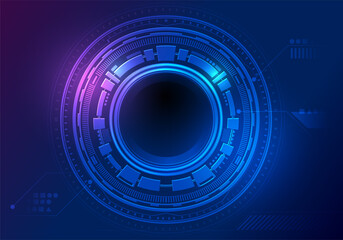 Sci fi Technology Digital Network art background.circuit futuristic concept, vector illustration. run