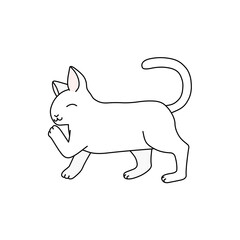 笑顔の白色の猫