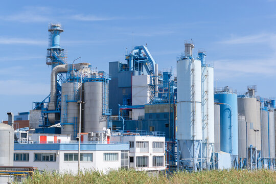 View of the industrial facilities factory in the industrial area of the city of MATARO that produces detergents and air fresheners