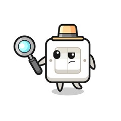 light switch detective character is analyzing a case