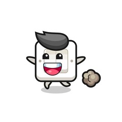 the happy light switch cartoon with running pose