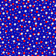 seamless pattern beautiful red and grey small circle shape with blue background