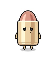 the lazy gesture of bullet cartoon character