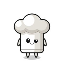 chef hat cartoon with an arrogant expression